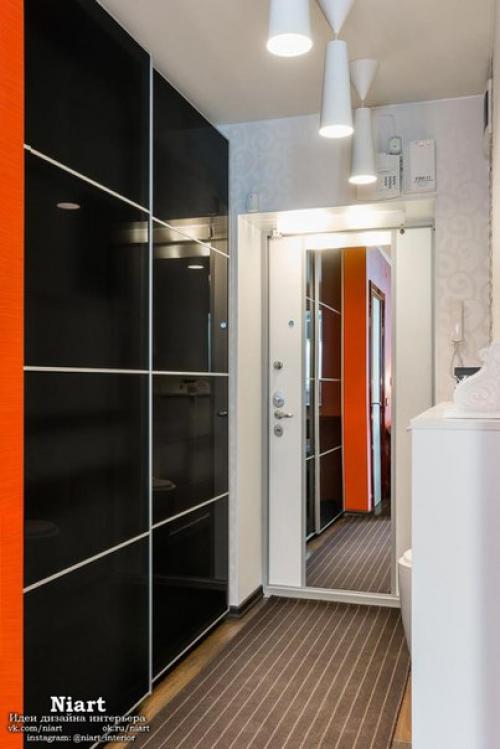 Контрастный дизайн однокомнатной квартиры 36 кв. 05