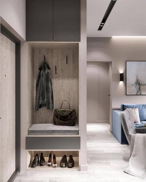 Десять кадров интерьера квартиры в неоклассике в приятных спокойных оттенках. 09