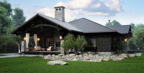 Это, безусловно, лучший проект одноэтажного деревянного дома, которые мы видели до этого времени. 01