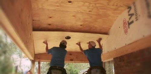 Потолки из фанеры. 05