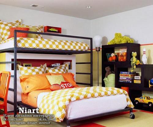 Интерьер детской для разнополых детей. 08