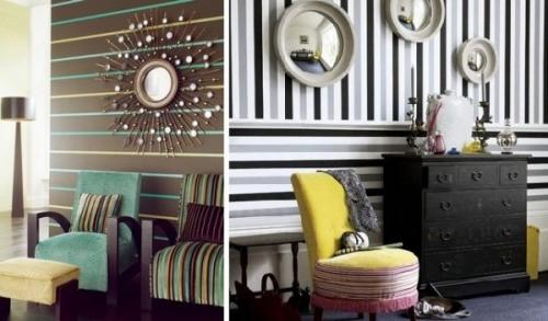 6 удивительных превращений интерьера, которых можно добиться полоской. 05