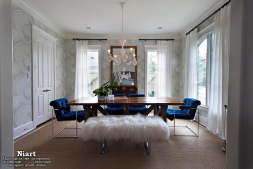 Синие обои в интерьере квартиры - как выбрать? 05