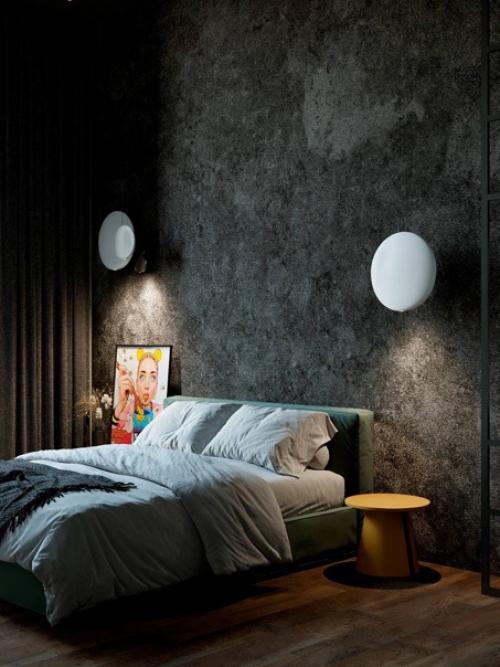 Гостевая спальня с проекта дома из бетона в Питере. 04