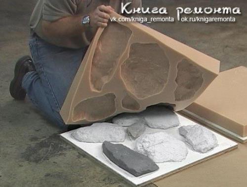 Как сделать искусственный декоративный камень из гипса своими руками. 01