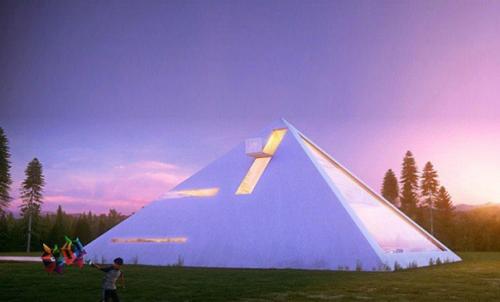 Pyramid House.  Мексиканский архитектор Хуан Карлос рамос (Juan Carlos Ramos) спроектировал дом - пирамиду (Pyramid House. 04