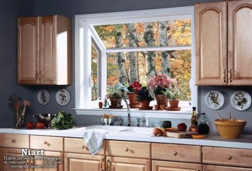 Советы по оформлению кухонных окон. 04