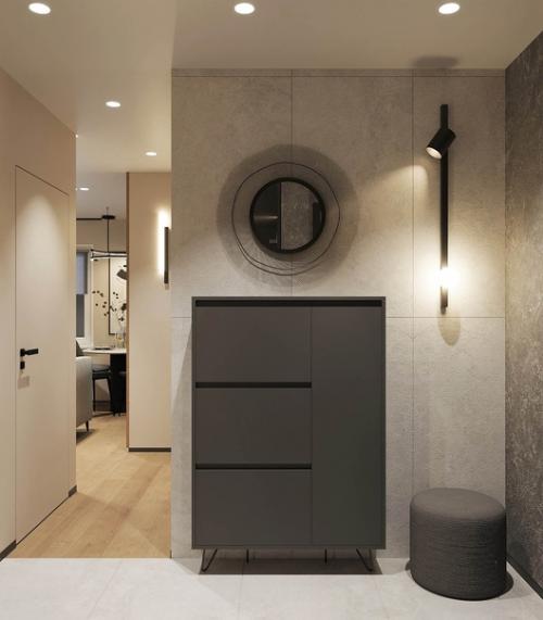 Современный интерьер 1-комнатной квартира для молодого человека. 06