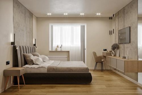 Спальня.  Как раз таки та комната, где по мнению застройщика, должна была быть гостиная. 01