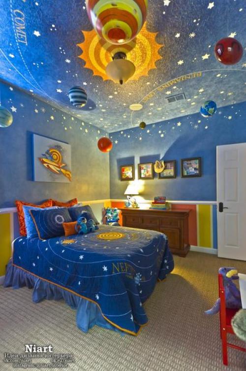 Синие обои в интерьере квартиры - как выбрать? 01