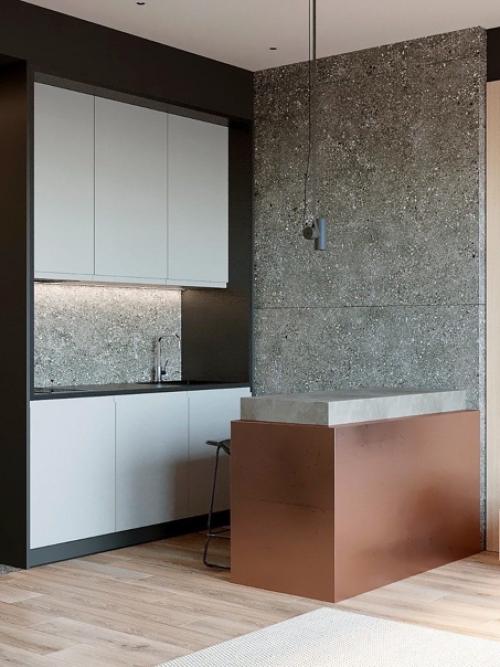 Интерьер студии 30 квадратных метров. 06