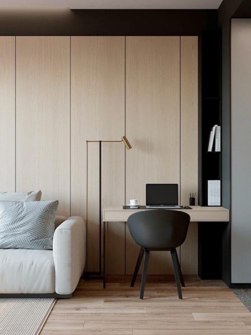 Интерьер студии 30 квадратных метров. 01