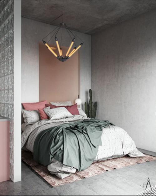 Свежий необычный интерьер однокомнатной квартиры. 04