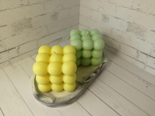 Свечи баблс из натурального пчелиного воска. 01