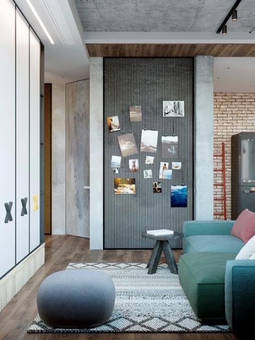 Интерьер кухни - гостиной в жк Фридом. 05