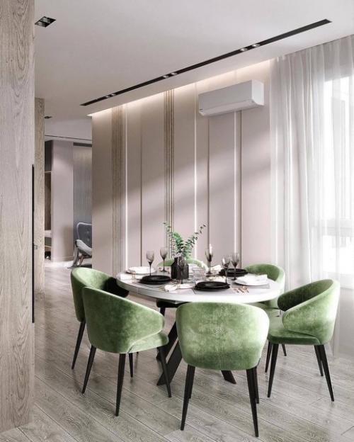 Десять кадров интерьера квартиры в неоклассике в приятных спокойных оттенках. 01