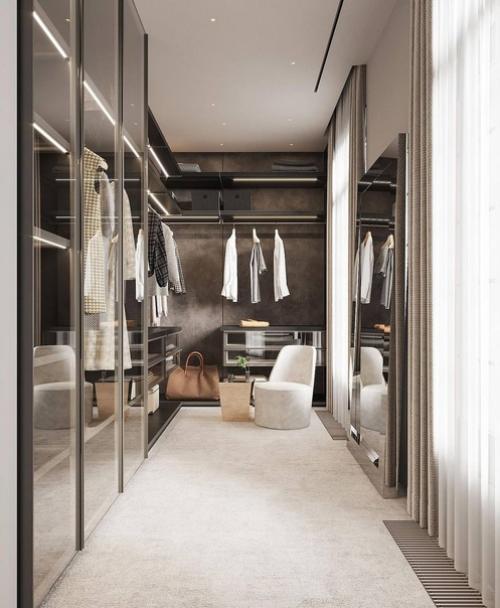 Интерьер ванной и гардеробной при мастер спальне. 04