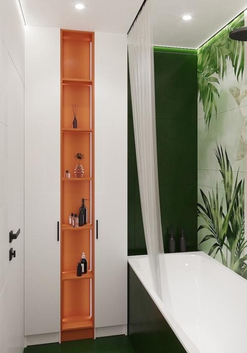 Оттенки зеленого одни из самых популярных акцентов. 06