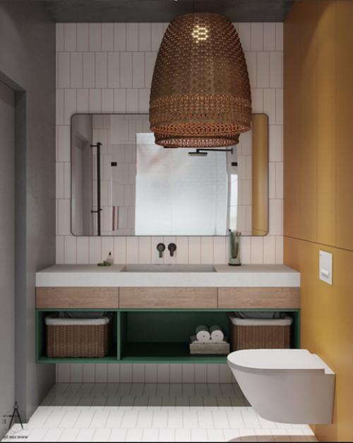 Свежий необычный интерьер однокомнатной квартиры. 05