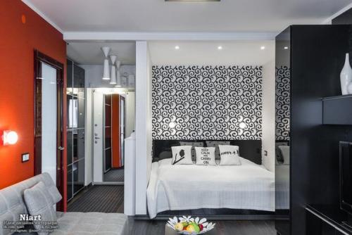 Контрастный дизайн однокомнатной квартиры 36 кв. 02