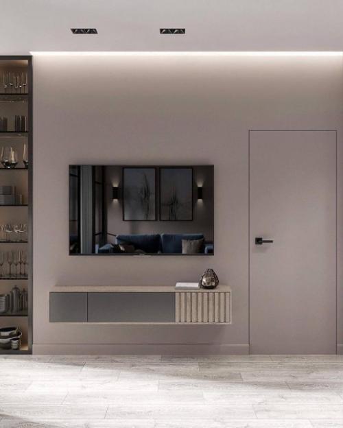 Десять кадров интерьера квартиры в неоклассике в приятных спокойных оттенках. 05