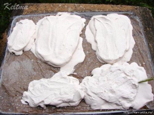 Мастер-класс листья из гипса. 05