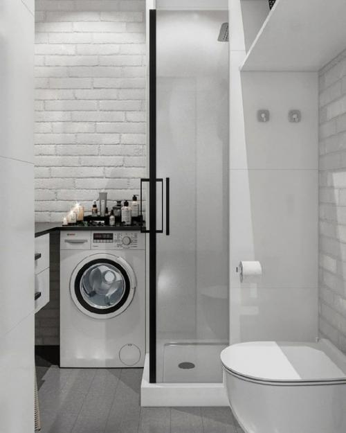 Интересное расположение кухни в студии и диван - кровать в таком маленьком пространстве единственное верное решение. 08