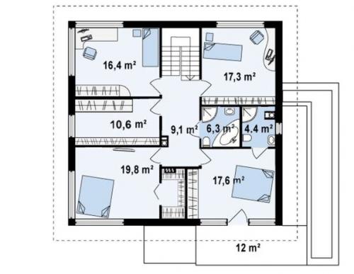 Современный стильный дом. 03