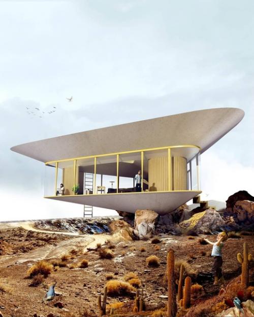 Одноэтажный дом с панорамным видом на море был спроектирован с учетом сезонного отдыха и отдыха в загородной местности. 03