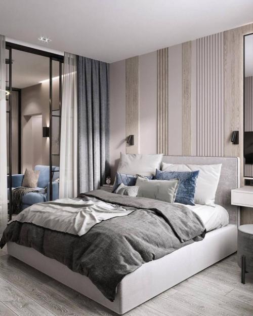 Десять кадров интерьера квартиры в неоклассике в приятных спокойных оттенках. 07