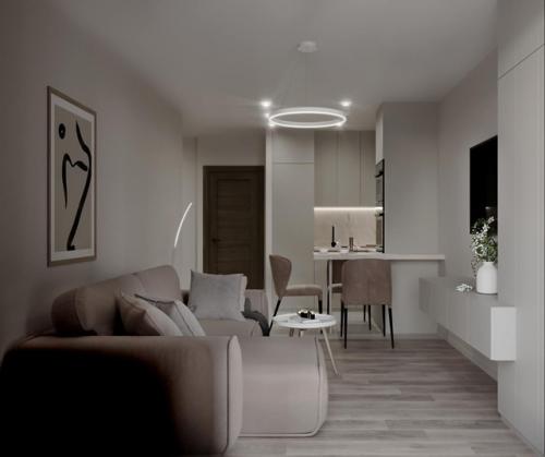 Проект однокомнатной квартиры 41, 2 м 2 (45, 7 м 2 с балконом) в ЖК погода в Перми. 02