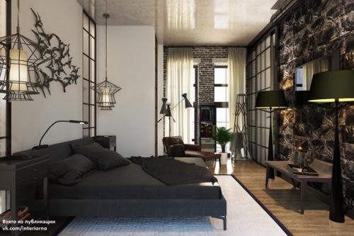 Дизайн проект интерьера апартаментов в стиле лофт. 06