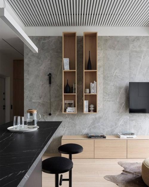 В этом проекте представлен интерьер просторной квартиры в едином цветовом решении. 03