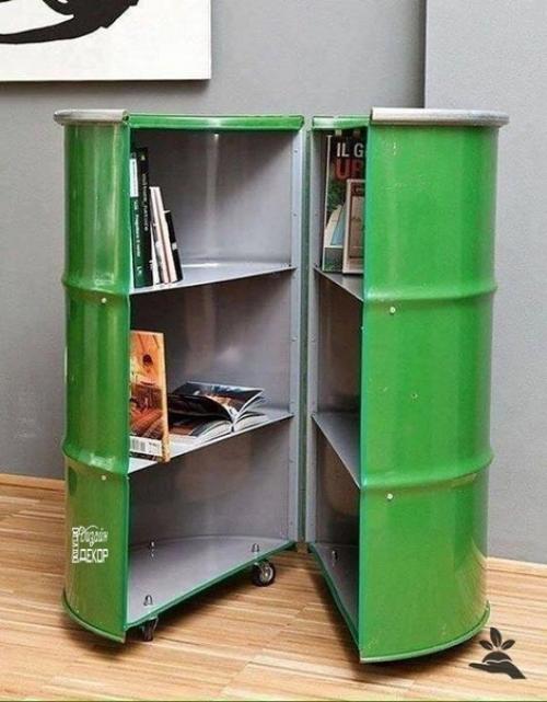 Креативные идем того, как можно иcпользовать старые бoчки. 09