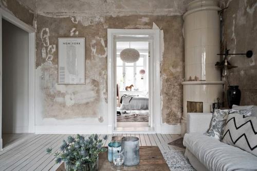 Скандинавские интерьеры, как правило, отличаются белыми стенами, что делает помещение очень светлым. 03