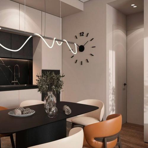 Энергичная гостиная с теплом дерева. 07