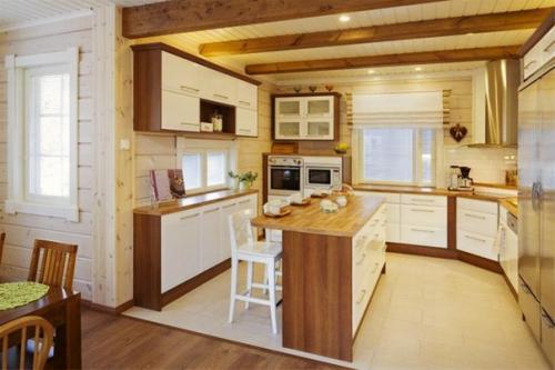 Кухня в деревянном доме. 01