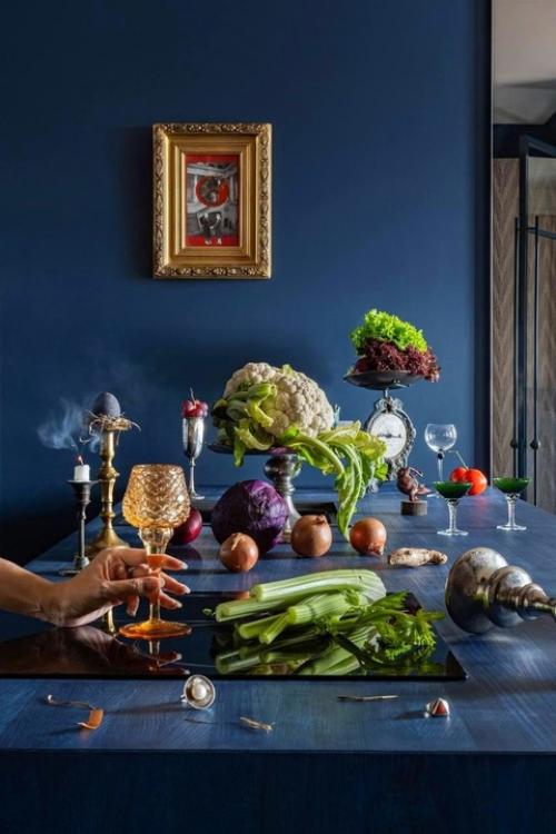 Голландский синий в интерьере минской квартиры. 02