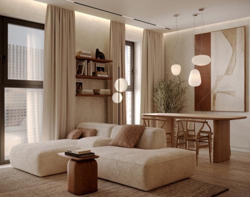 Проект однокомнатной квартиры 48 кв. 02