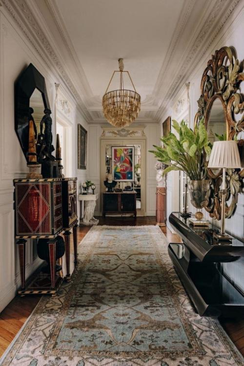 Очарование английского загородного стиля и французская изысканность в интерьере парижской квартиры. 06