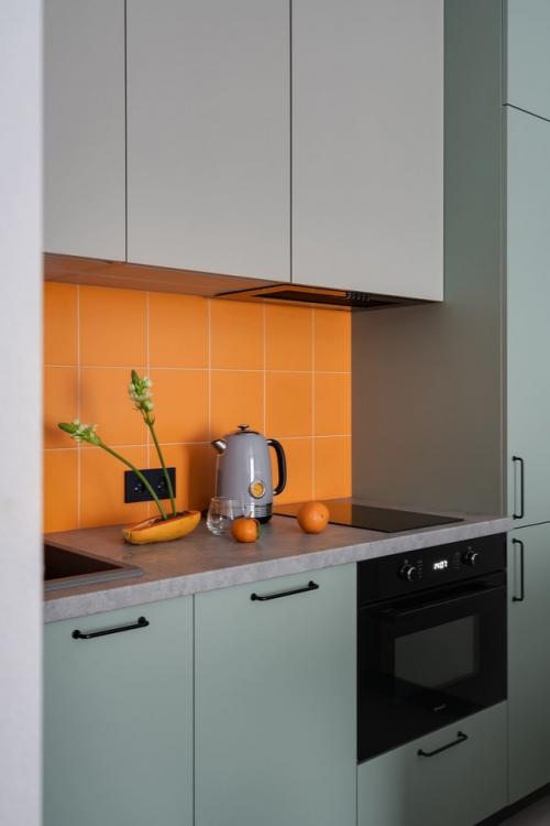 Цветной интерьер 1-комнатной квартиры 40 м 2 в ЖК красноказарменная 15 в Москве. 05