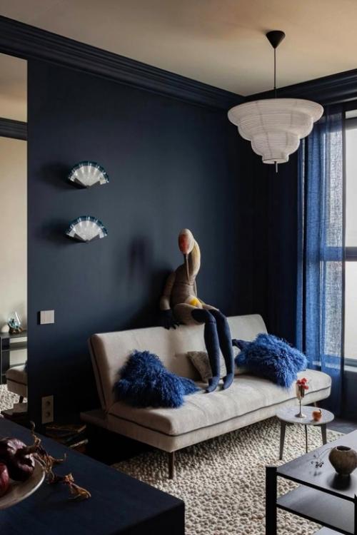 Голландский синий в интерьере минской квартиры. 04