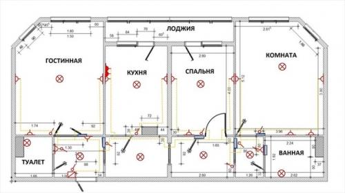 Типовая схема электропроводки в квартире. 03 Типовая схема электропроводки в квартире. 03