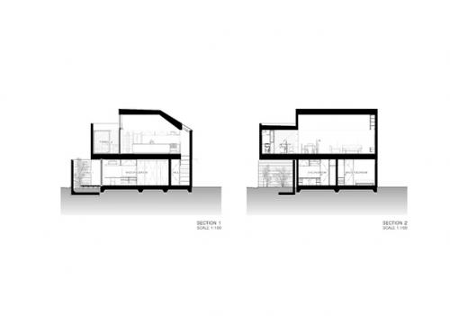 Два консольных объема из контрастных материалов образуют Laxus, новый дом, спроектированный японской студией Apollo Architects & Associates. 07