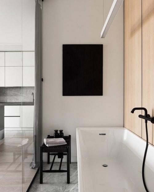 В этом проекте представлен интерьер просторной квартиры в едином цветовом решении. 08