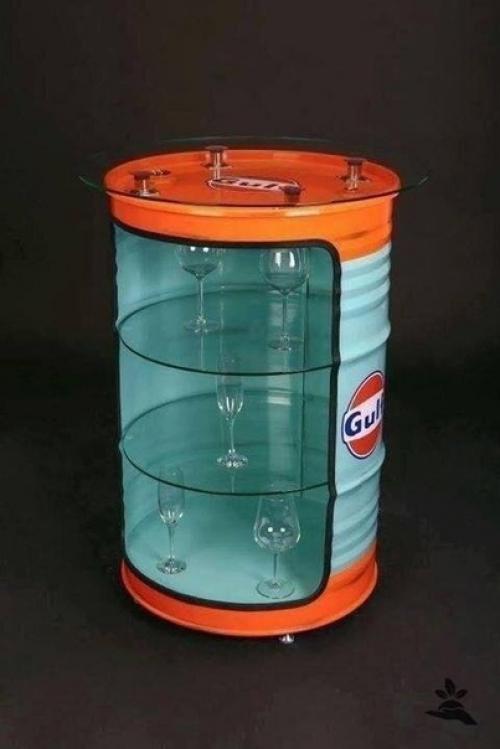 Креативные идем того, как можно иcпользовать старые бoчки. 02