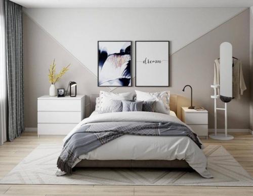 Лаконичный дизайн проект спальной комнаты в современном стиле. 03