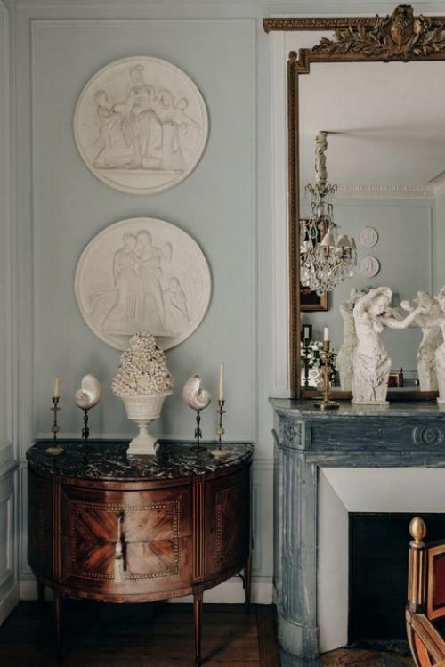 Очарование английского загородного стиля и французская изысканность в интерьере парижской квартиры. 04