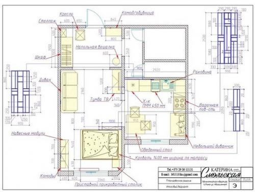 Свежий и яркий дизайн квартиры, где большинство вещей в интерьере куплены в одном магазине, как вы думаете, в каком. 08
