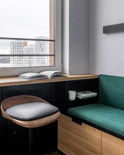 Интерьер квартиры для студента, где нет ничего лишнего. 06